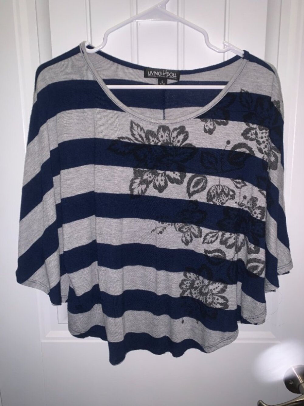 EUC Stripe and Floral Top